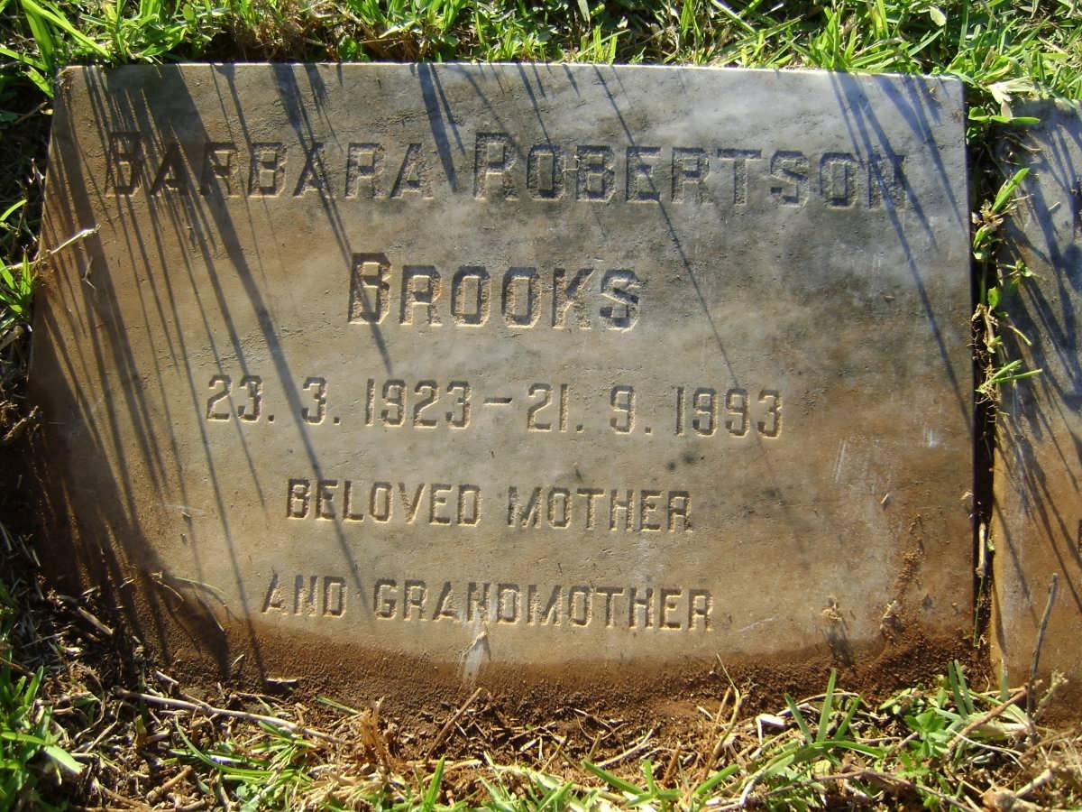 BROOKS Barbara Robertson 1923-1993
