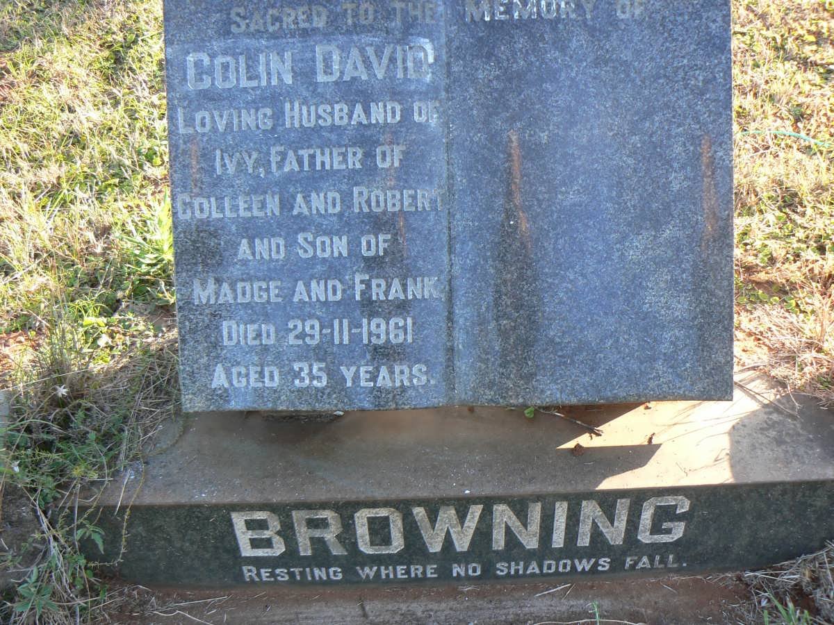 BROWNING Colin David -1961