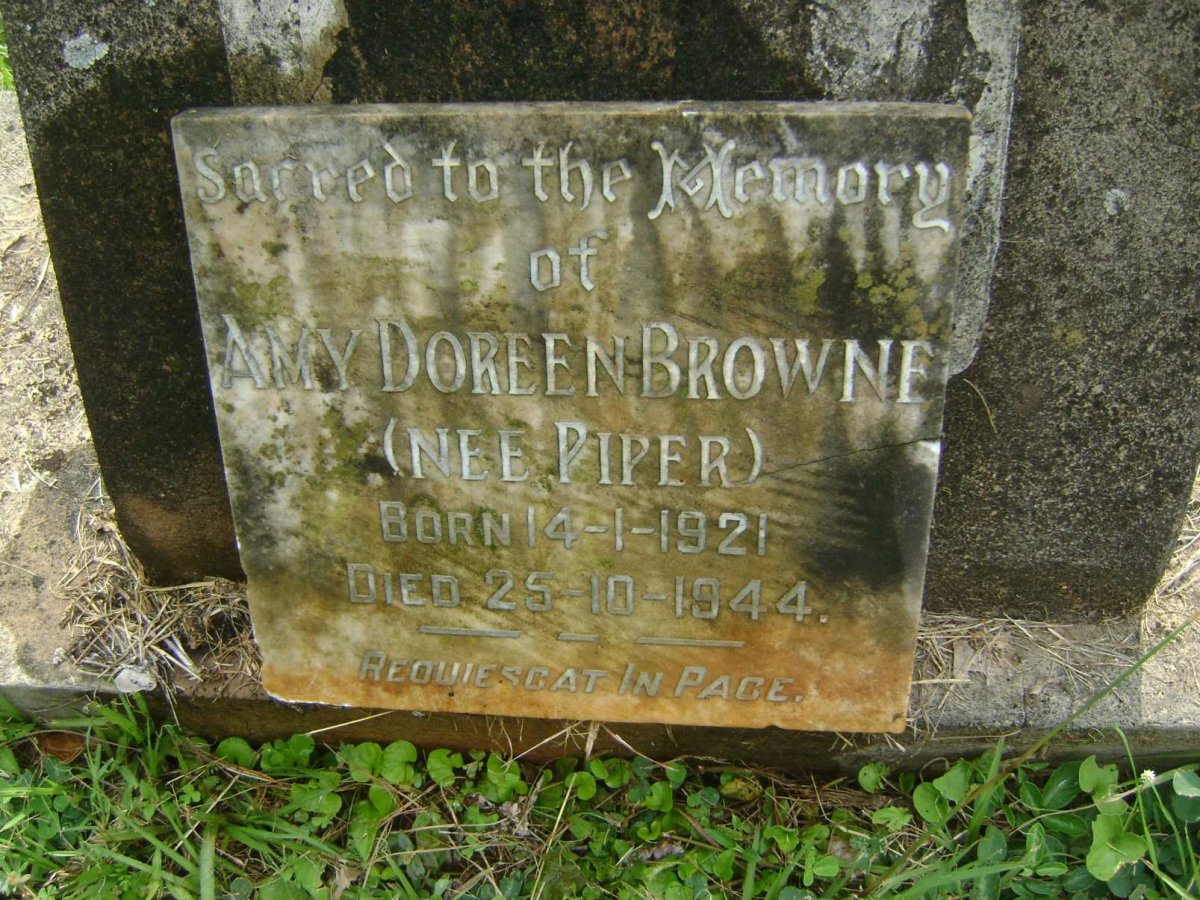 BROWNE Amy Doreen nee PIPER 1921-1944