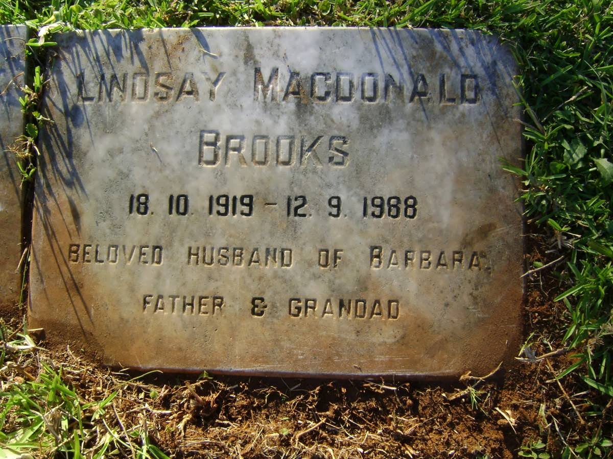 BROOKS Lindsay Macdonald 1919-1988