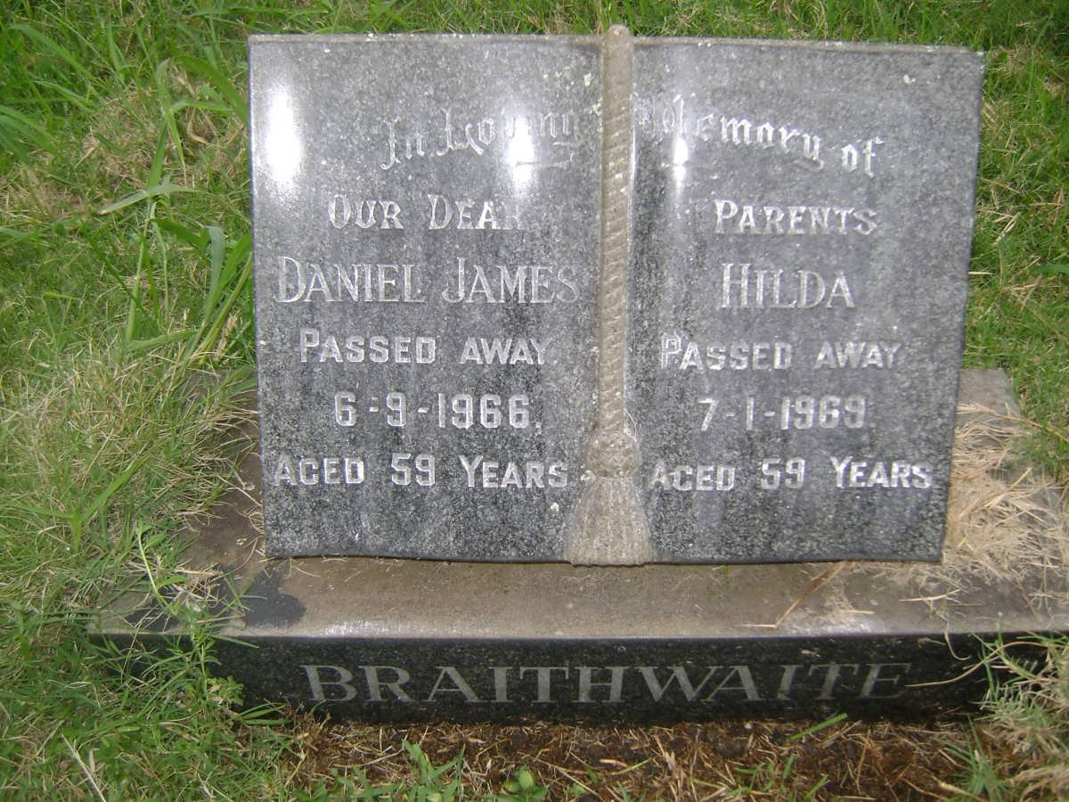 BRAITHWAITE Daniel James -1966 &amp; Hilda -1969