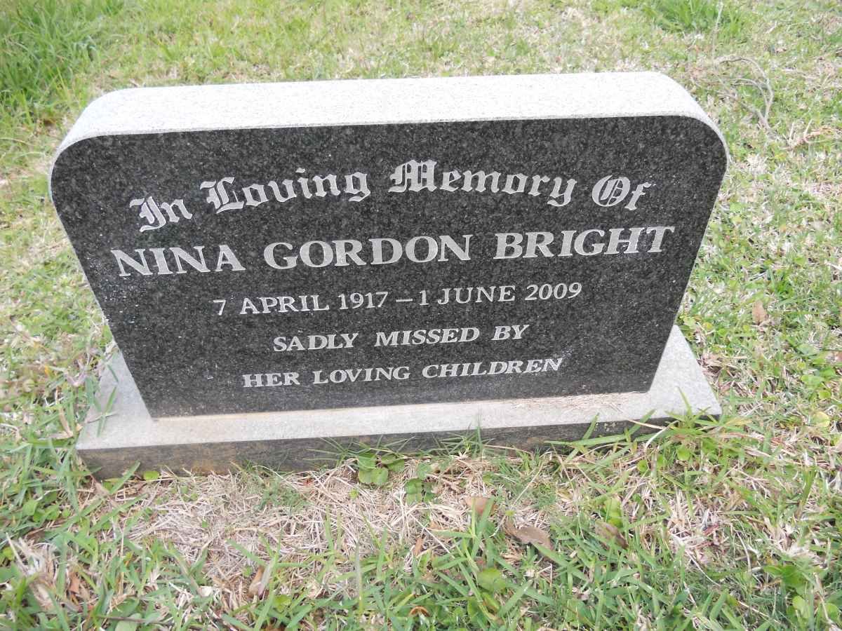 BRIGHT Nina Gordon 1917-2009
