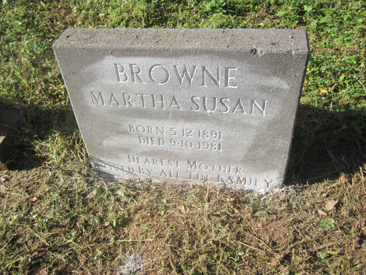 BROWNE Martha Susan 1891-1981