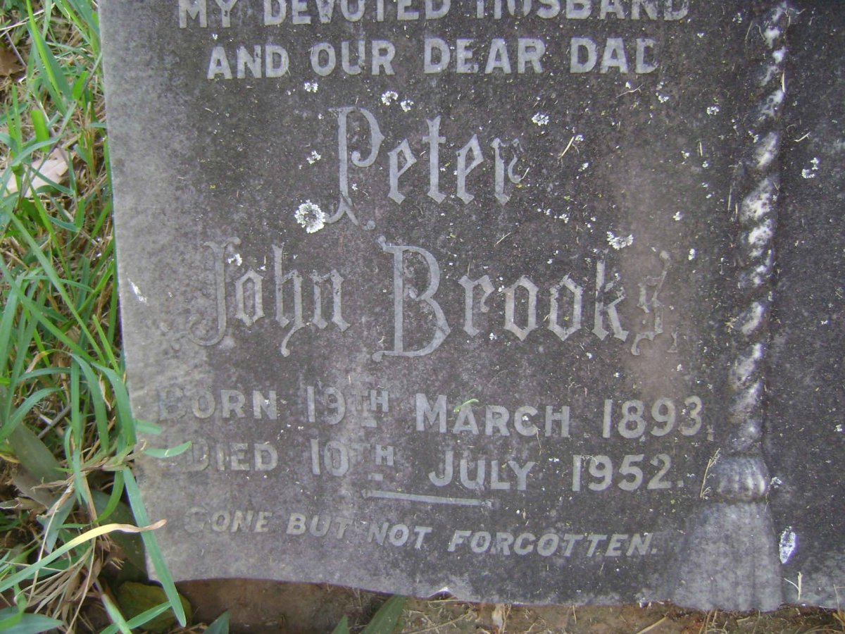 BROOKS Peter John 1893-1952 :: OLSEN Rosie 1916-1992