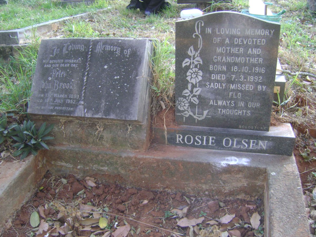 BROOKS Peter John 1893-1952 :: OLSEN Rosie 1916-1992