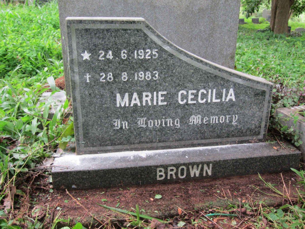 BROWN Marie Cecilia 1925-1983