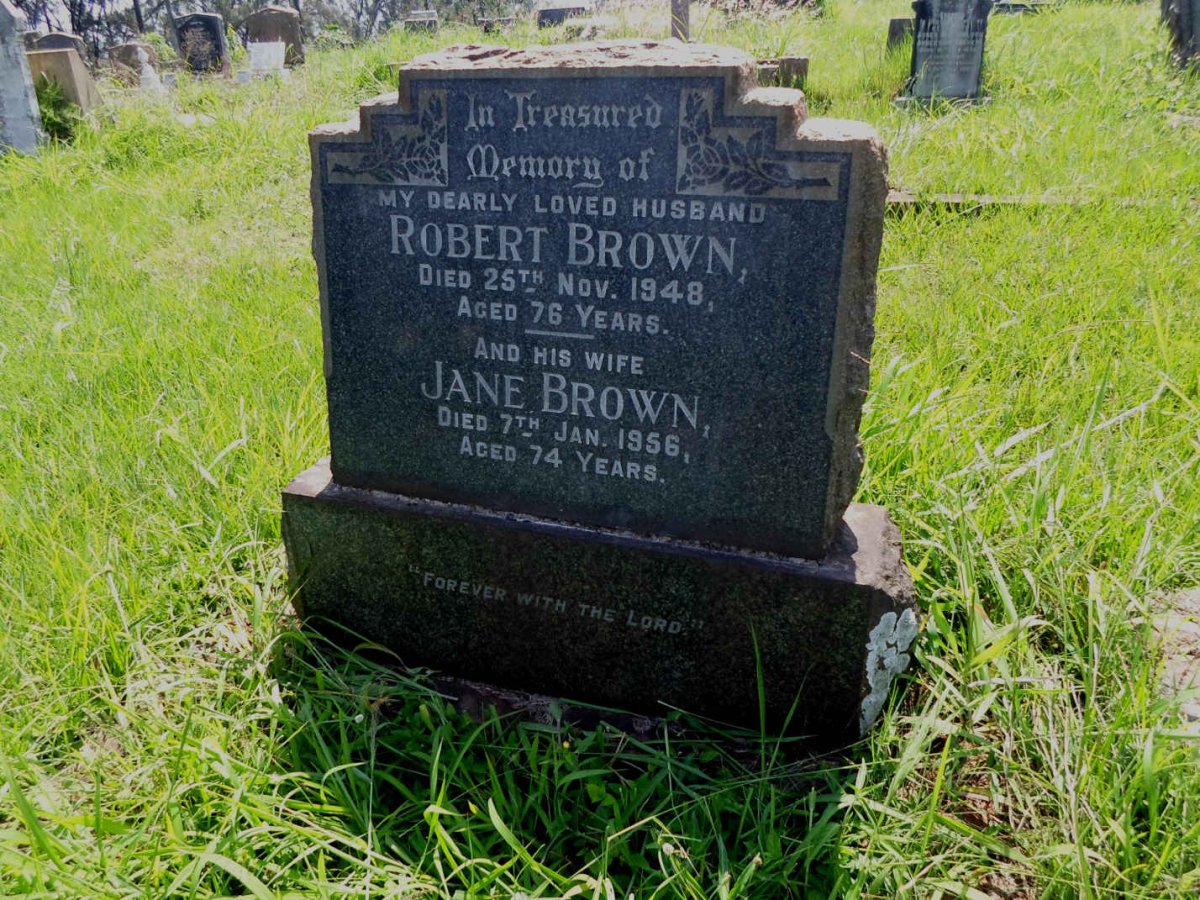 BROWN Robert -1948 &amp; Jane -1956