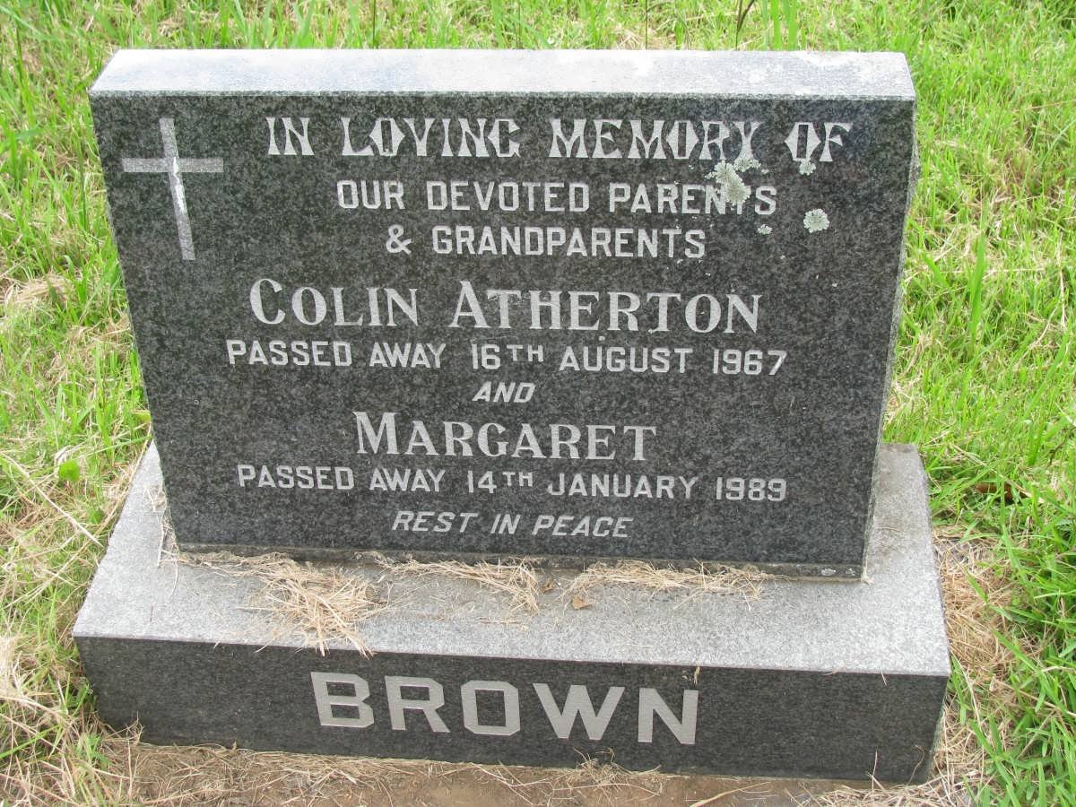 BROWN Colin Atherton -1967 &amp; Margaret -1989
