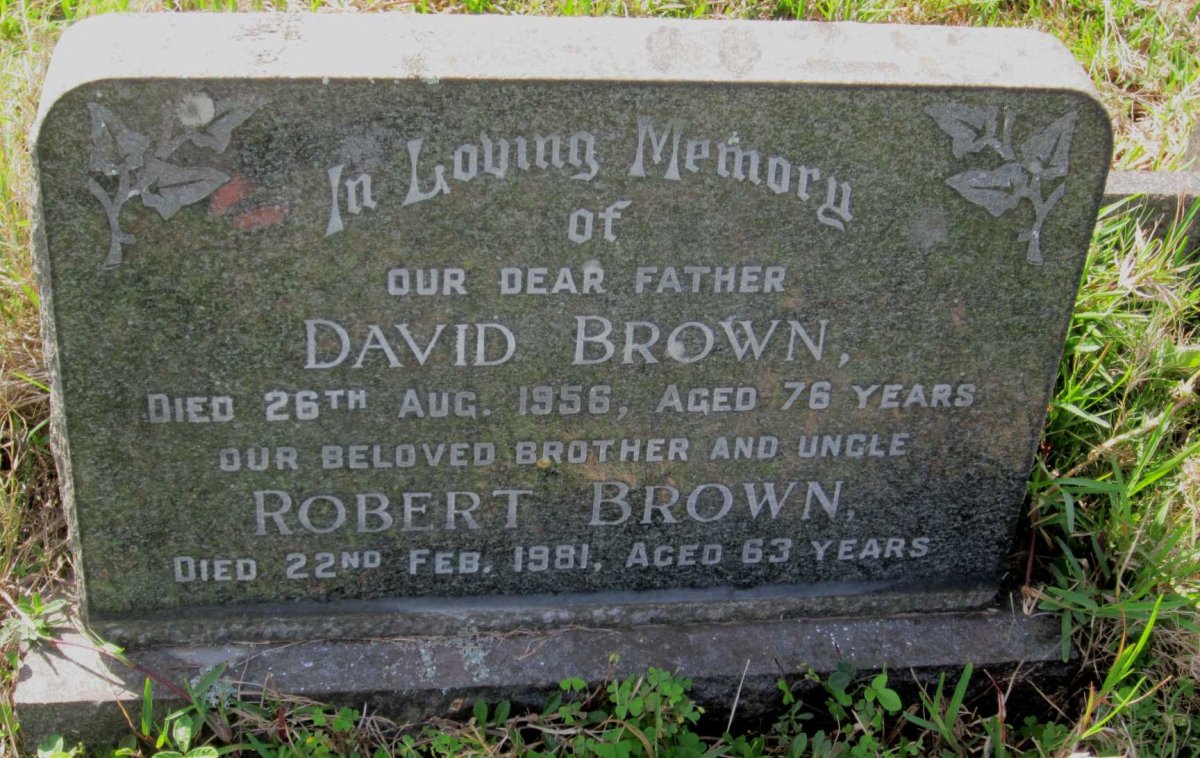 BROWN David -1956 :: BROWN Robert -1981