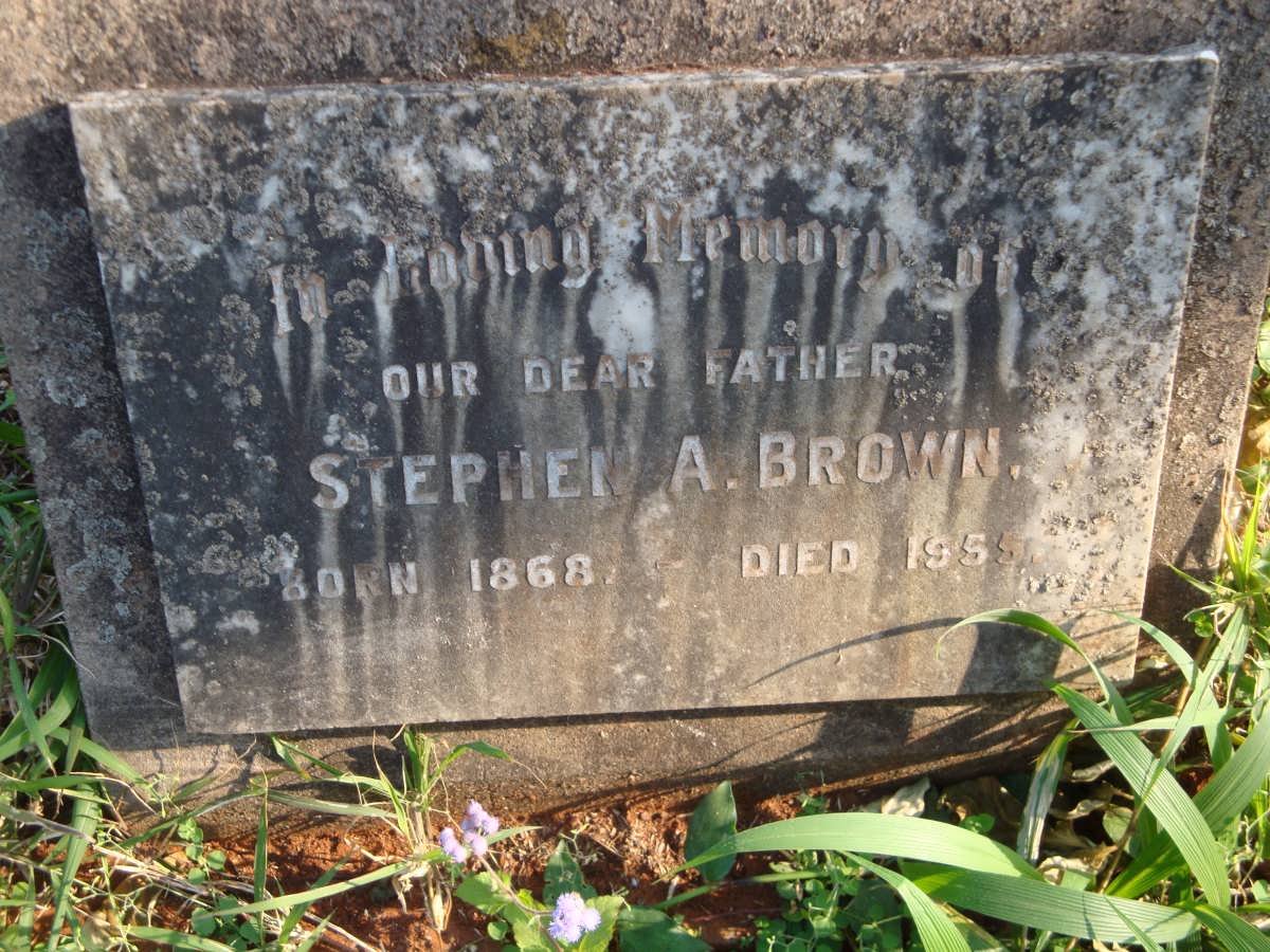 BROWN Stephen A. 1868-1955