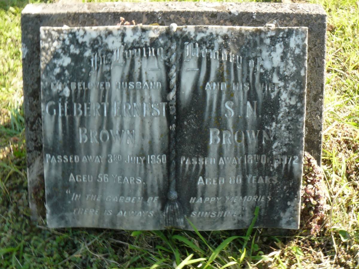 BROWN Gilbert Ernest -1950 &amp; S.N. -1972