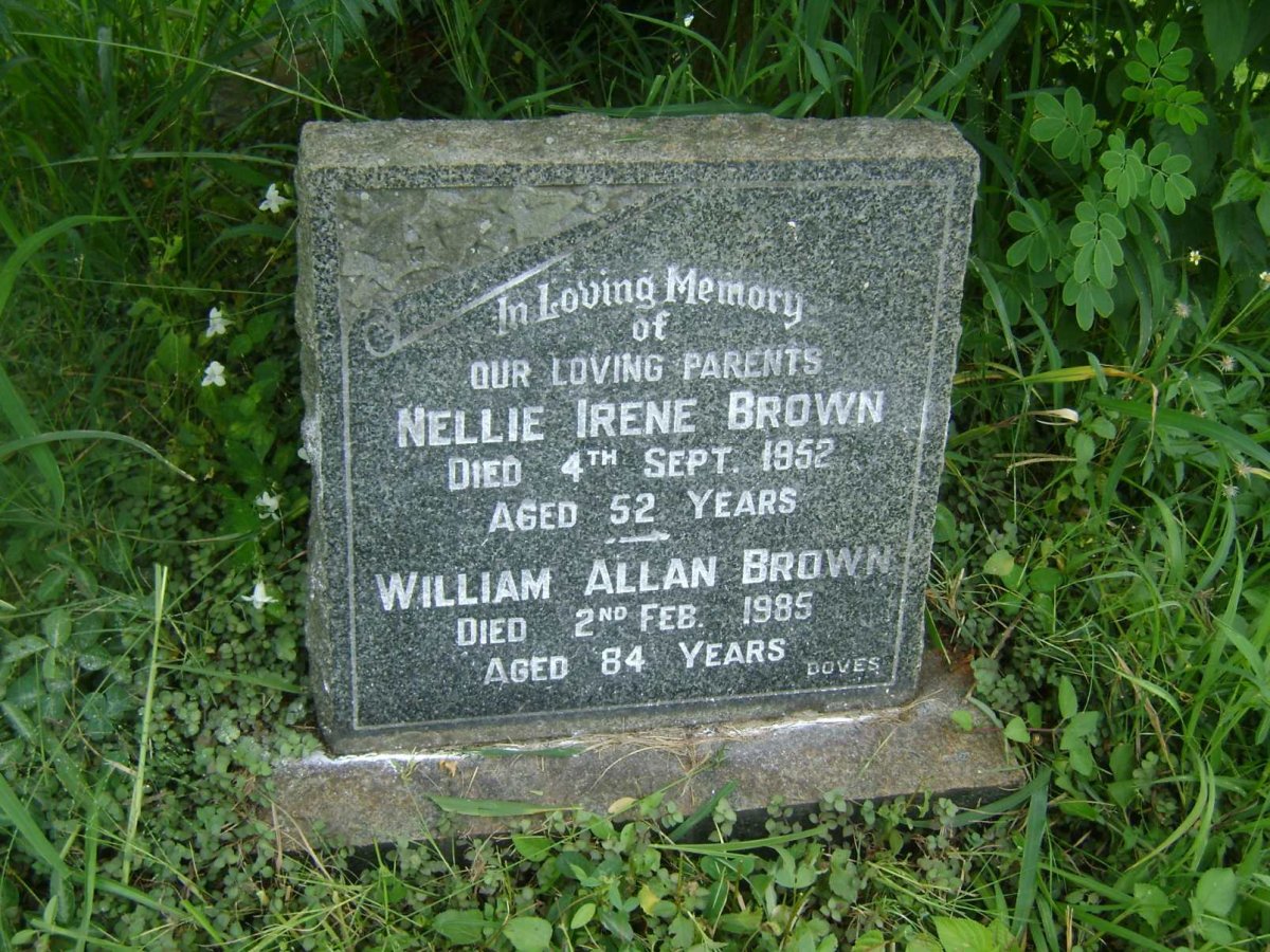 BROWN William Allan -1985 &amp; Nellie Irene -1952