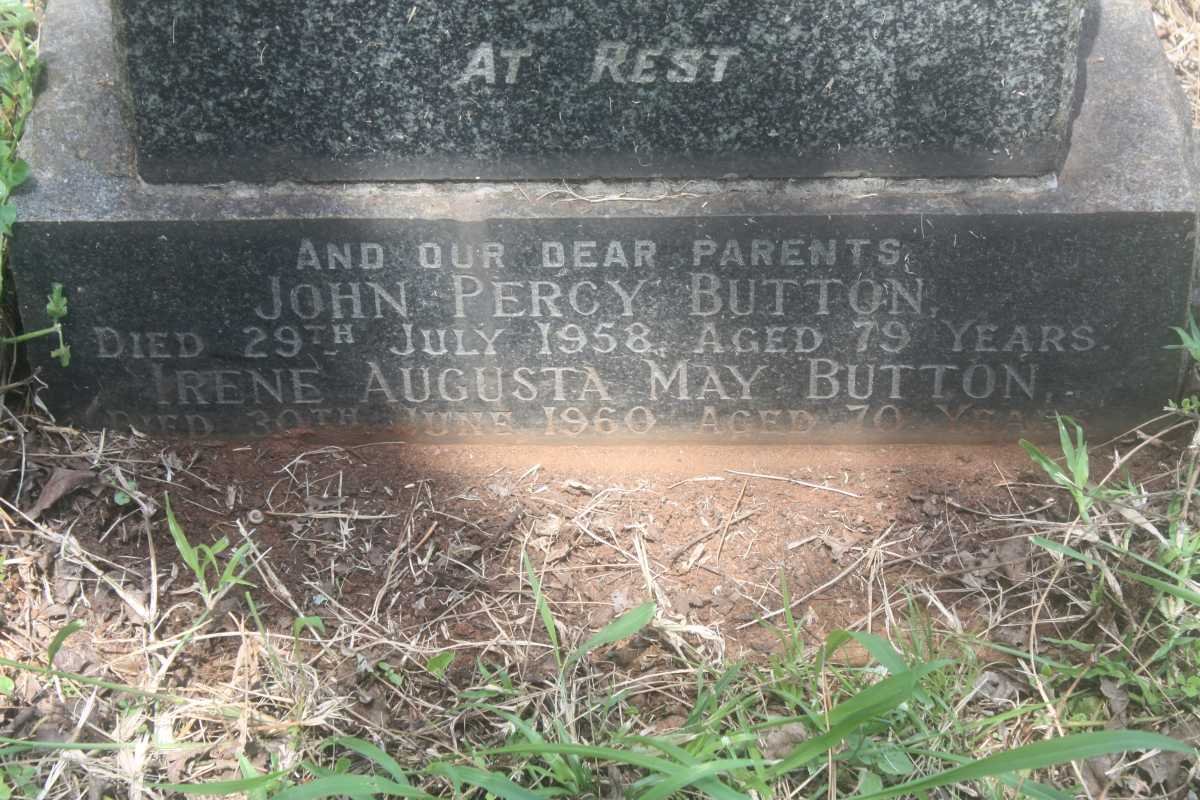 BUTTON John Percy -1958 &amp; Irene Augusta May -1960
