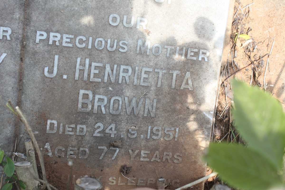 BROWN Johanna Henrietta -1951