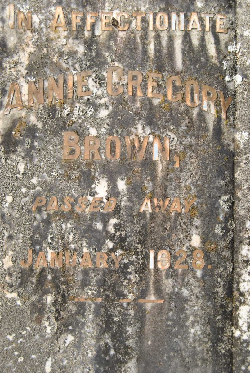 BROWN Annie Gregory -1928