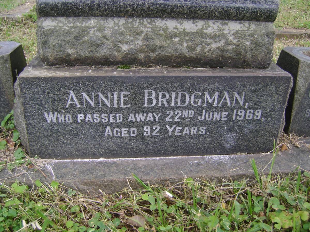 BRIDGMAN George Moffatt -1952 &amp; Annie -1969