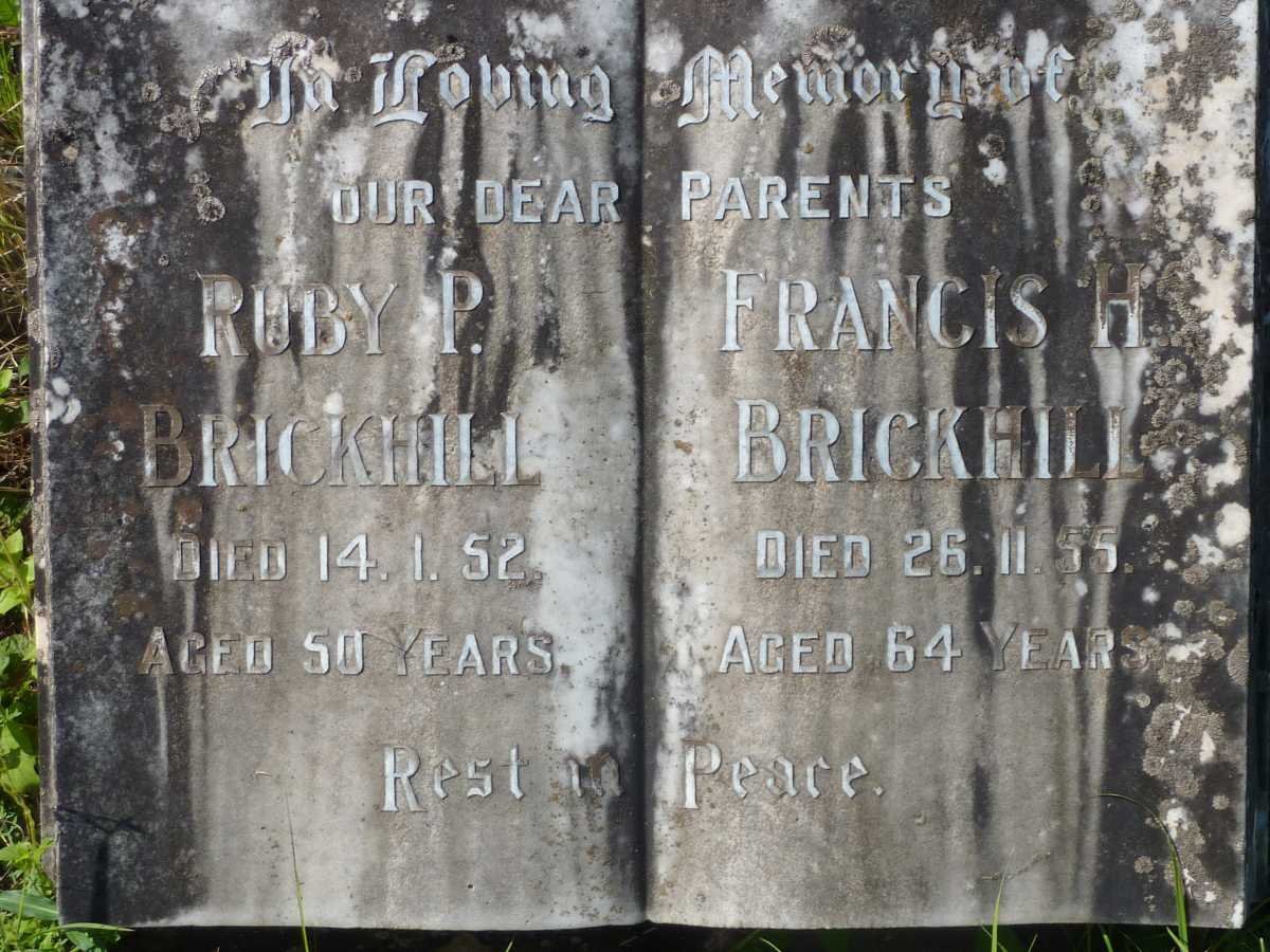 BRICKHILL Francis H. -1955 &amp; Ruby P. -1952