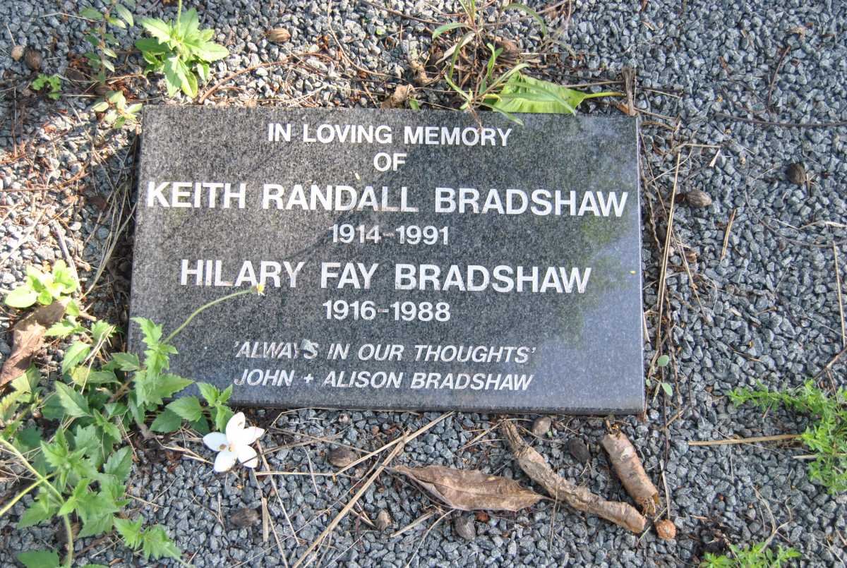 BRADSHAW Keith Randall 1914-1991 &amp; Hilary Fay 1916-1988