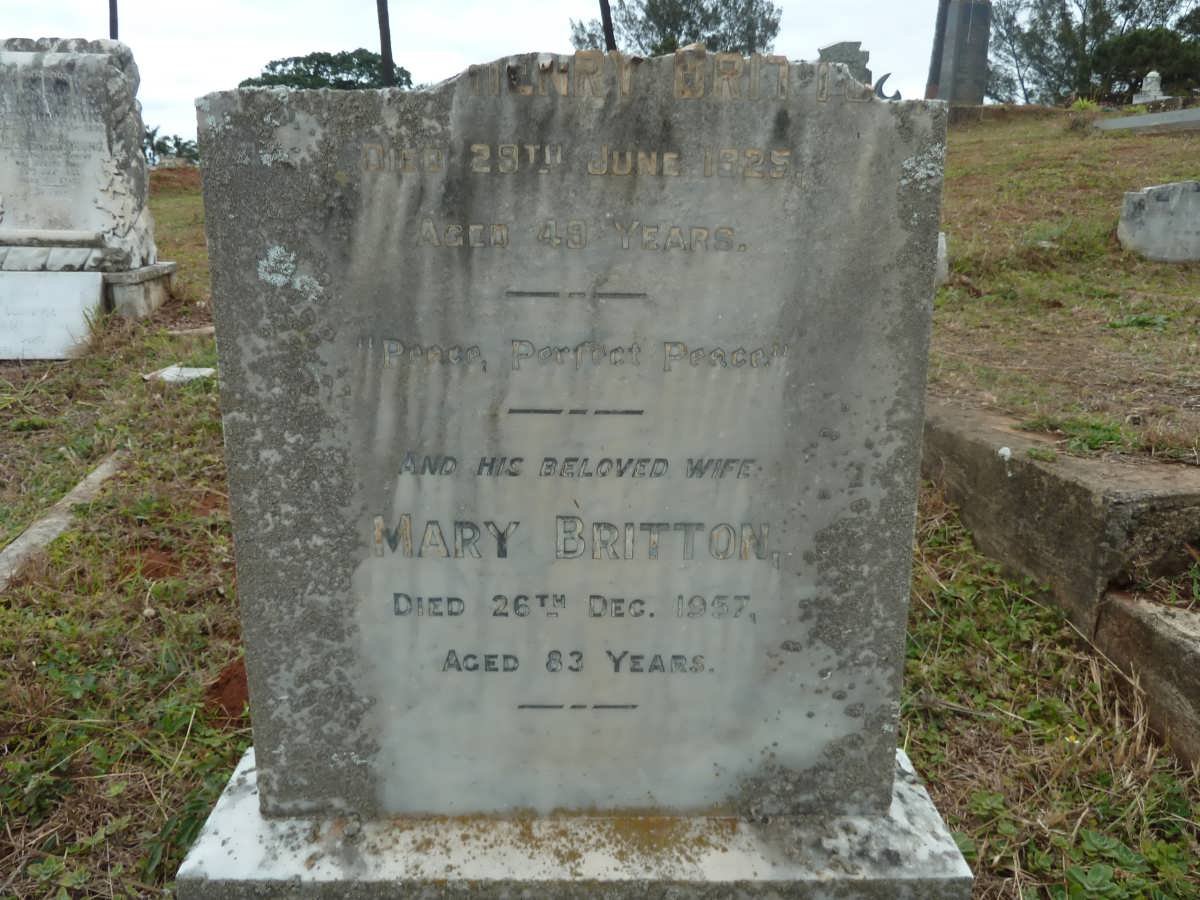 BRITTON Thomas Henry -1925 &amp; Mary -1957 