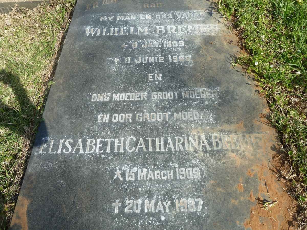 BREMER Wilhelm 1905-1968 &amp; Elisabeth Catharina 1909-1987