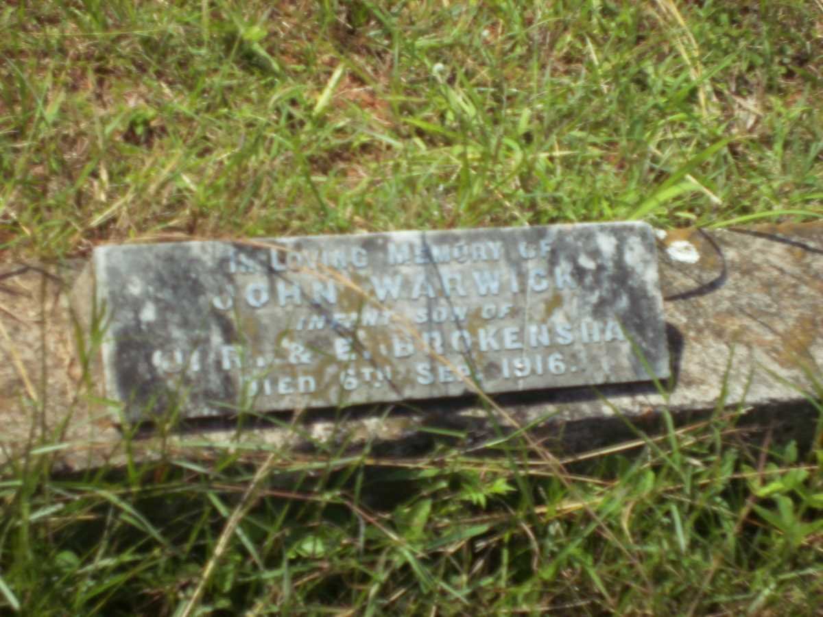 BROKENSHA John Warwick -1916