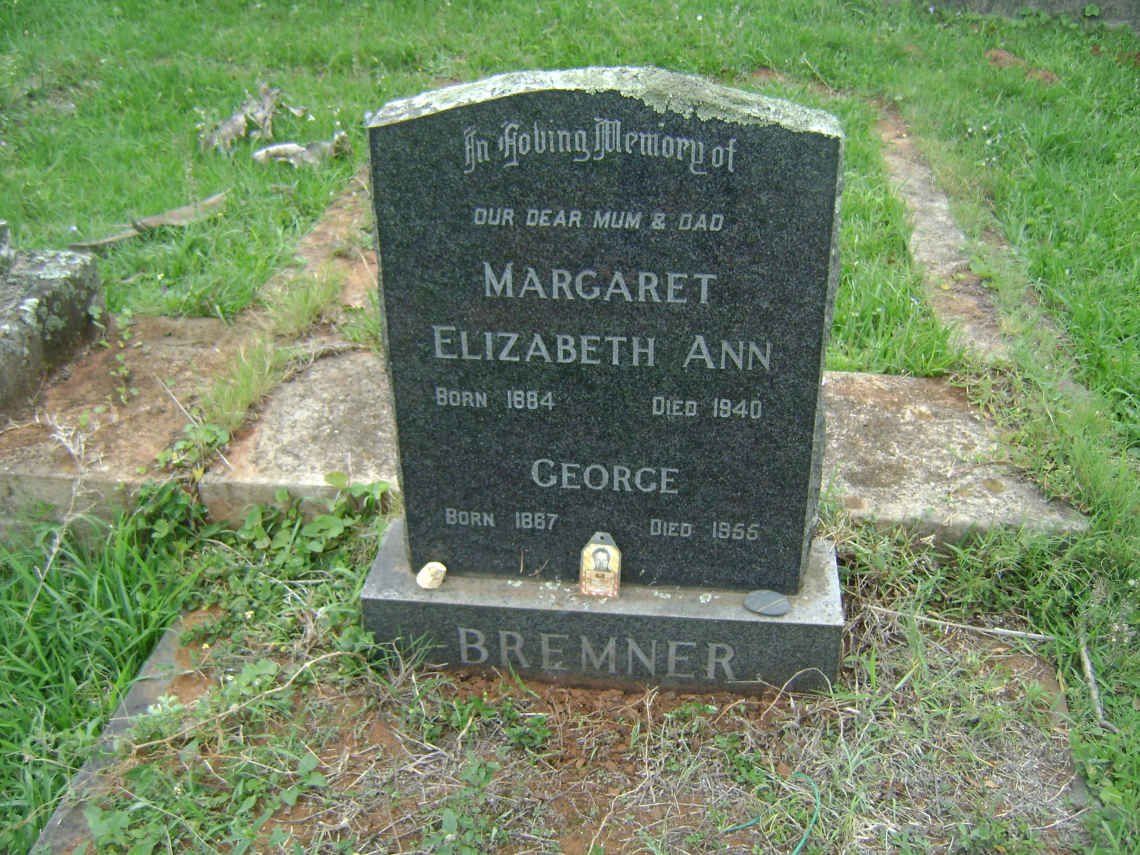 BREMNER George 1887-1955 &amp; Margaret Elizabeth Ann 1884-1940 :: BREMNER Anthony