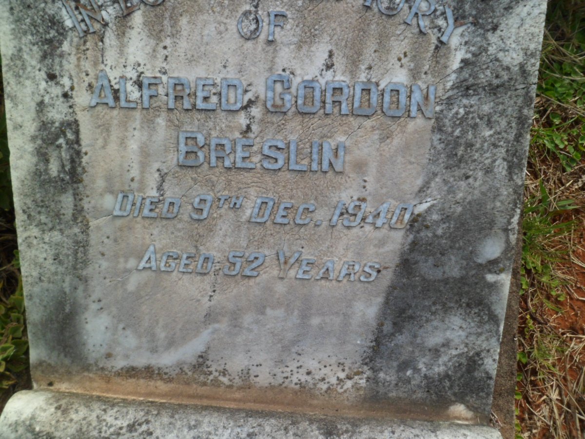 BRESLIN Alfred Gordon -1940