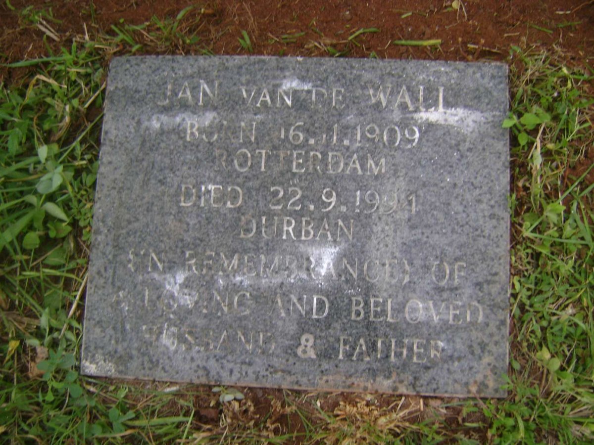 WALL Jan, van de 1909-1994