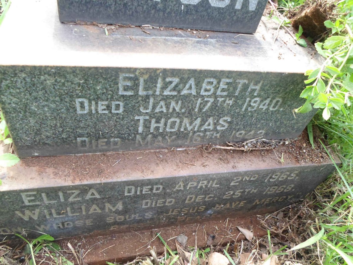 BRYSON Thomas -1942 &amp; Elizabeth -1941