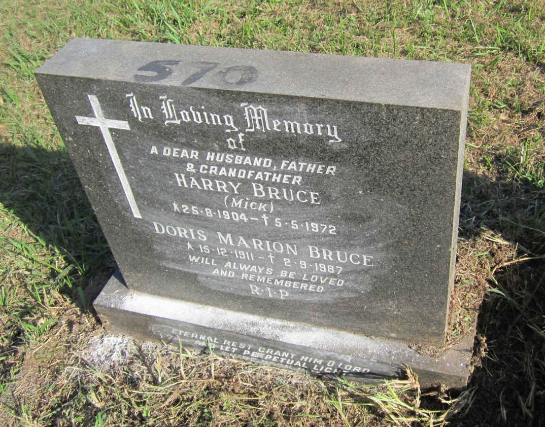 BRUCE Harry 1904-1972 &amp; Doris Marion 1911-1987