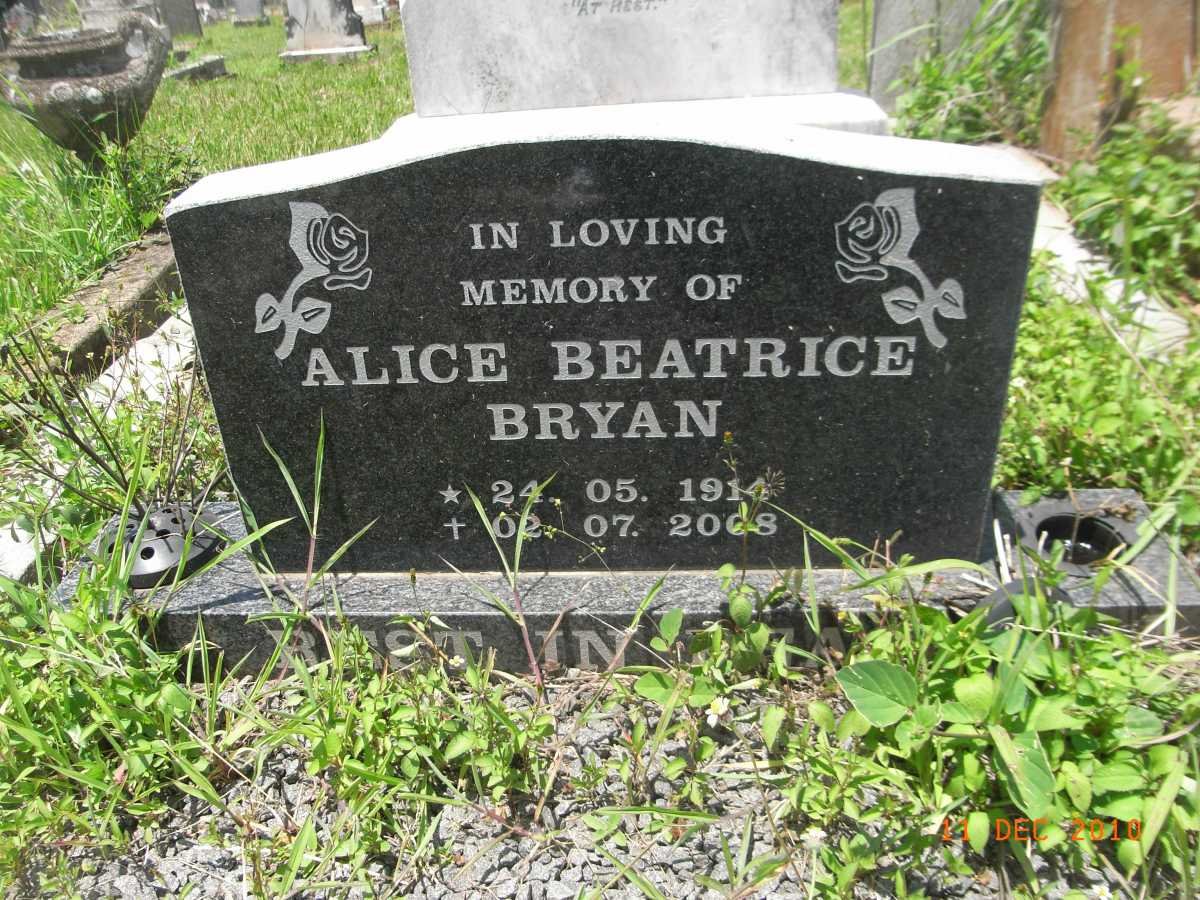 BRYAN Alice Beatrice 1914-2008