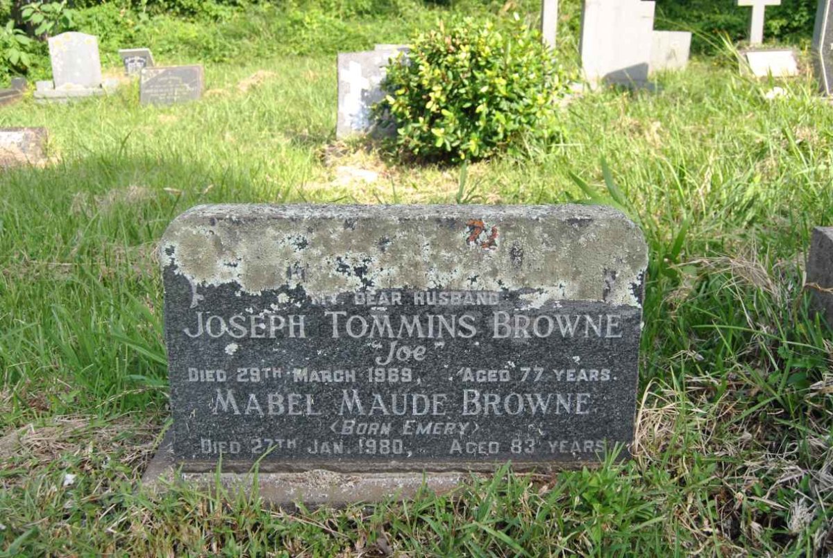 BROWNE Joseph Tommins -1969 &amp; Mabel Maude EMERY -1980