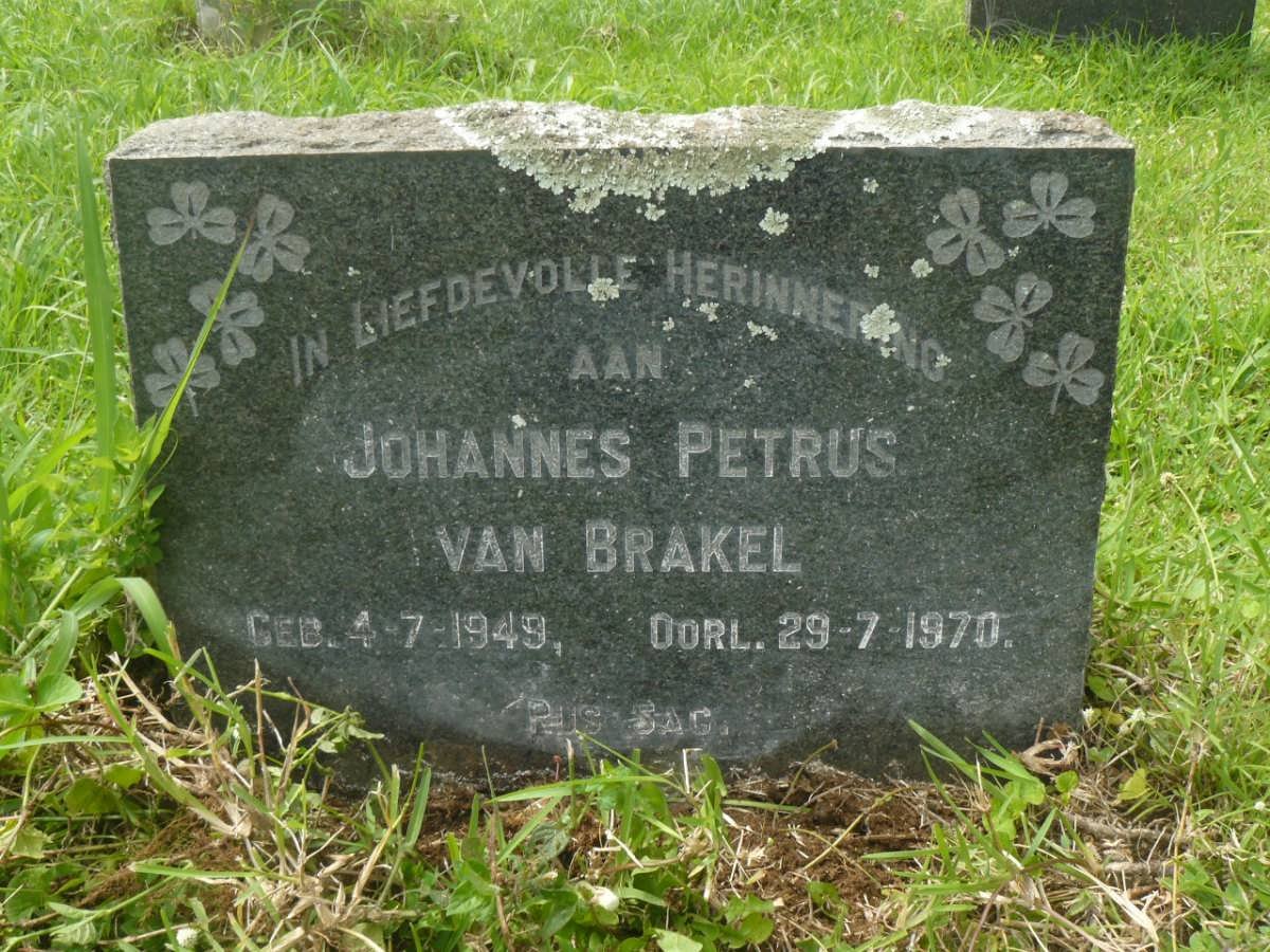 BRAKEL Johannes Petrus, van 1949-1970