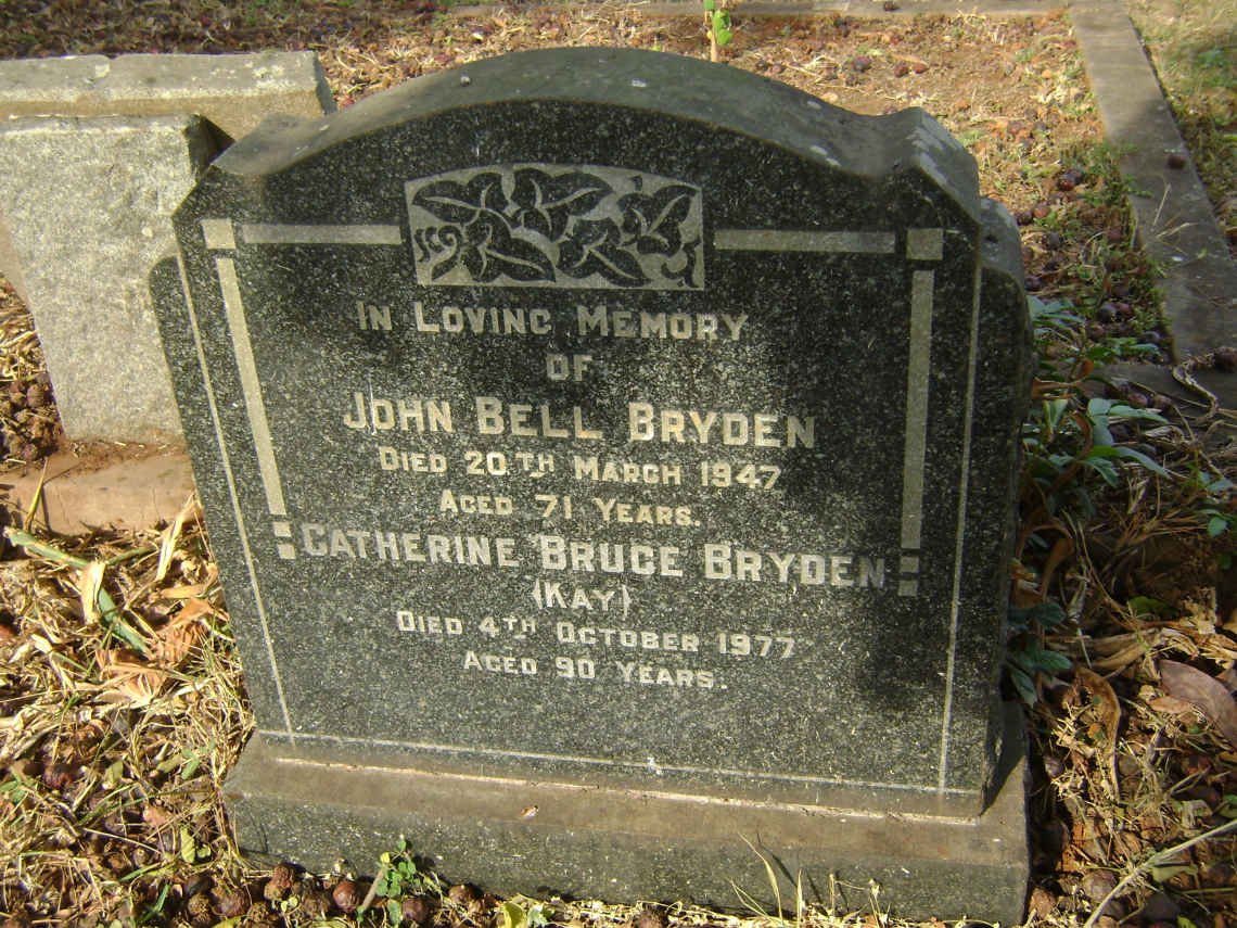 BRYDEN John Bell -1947 &amp; Catherine Bruce -1977