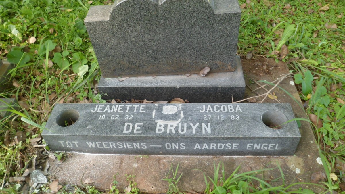 BRUYN Jeanette Jacoba, de 1932-1983