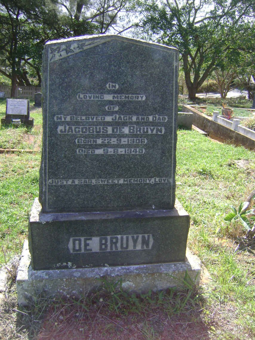 BRUYN Jacobus, de 1906-1940
