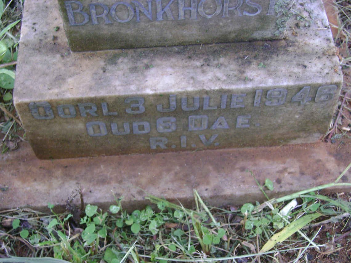 BRONKHORST Jan 1919-1992 &amp; Susarah S.L. 1910-1970 :: BRONKHORST Rita E.-1946
