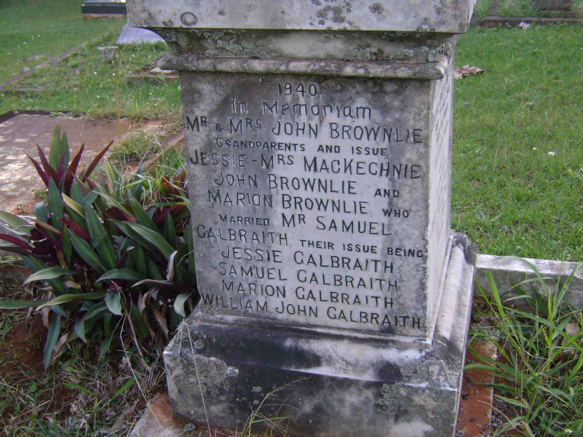 BROWNLIE Mr. &amp; Mrs. :: MacKECHNIE Jessie :: BROWNLIE John :: SAMUEL Marion nee BROWNLIE