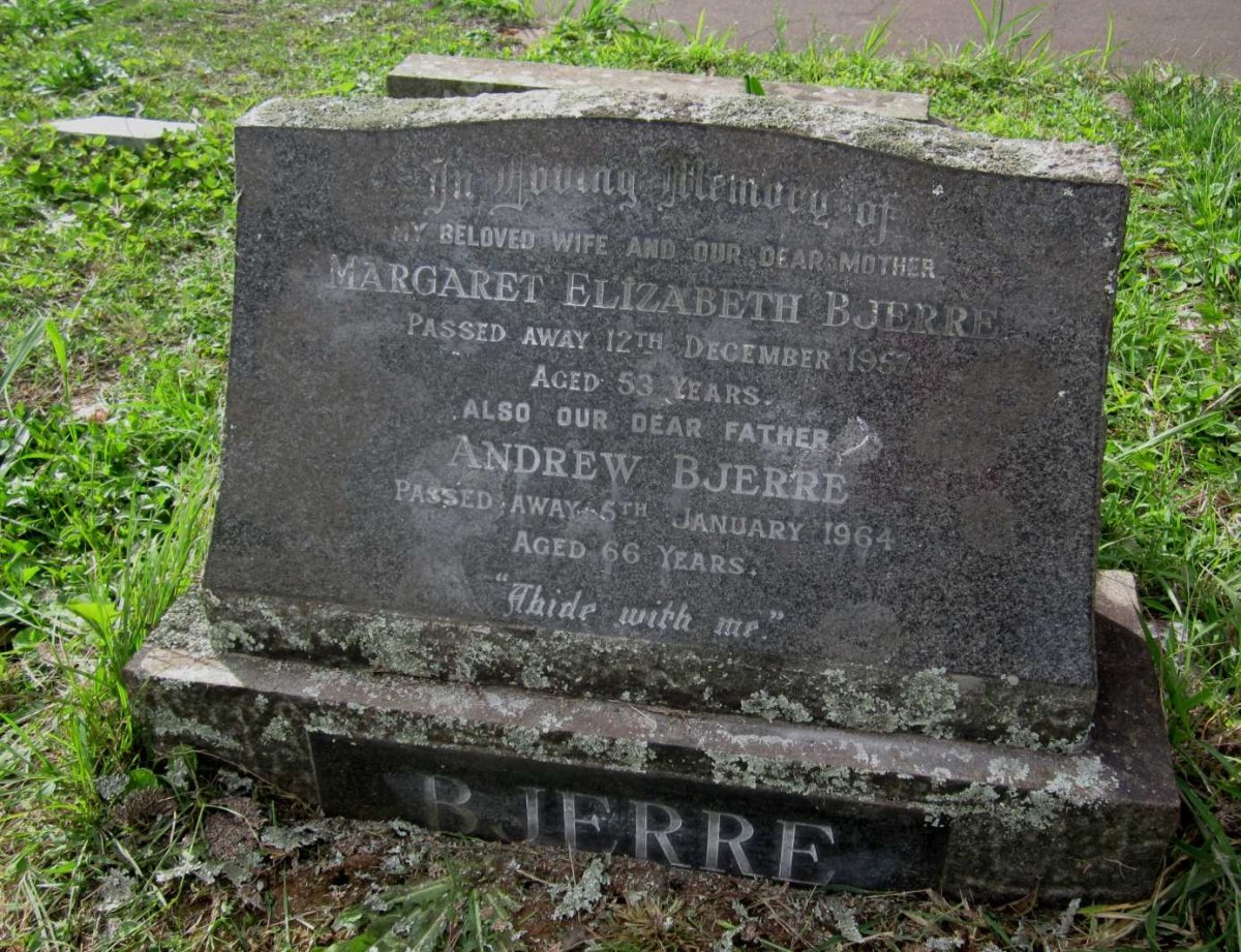 BJERRE Andrew -1964 &amp; Margaret Elizabeth -1957