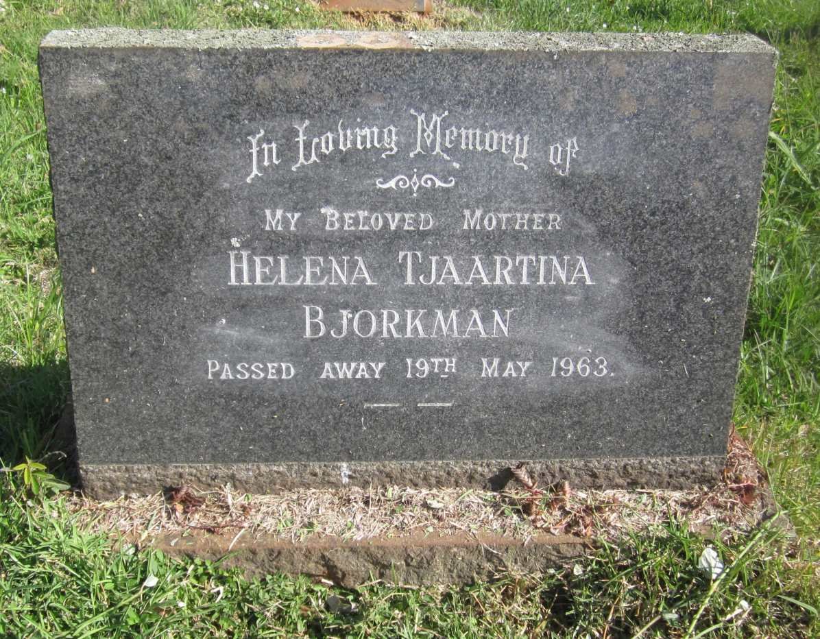BJORKMAN Helena Tjaartina -1963