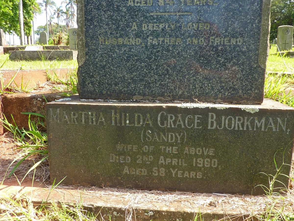 BJORKMAN Martha Hilda Grace -1960