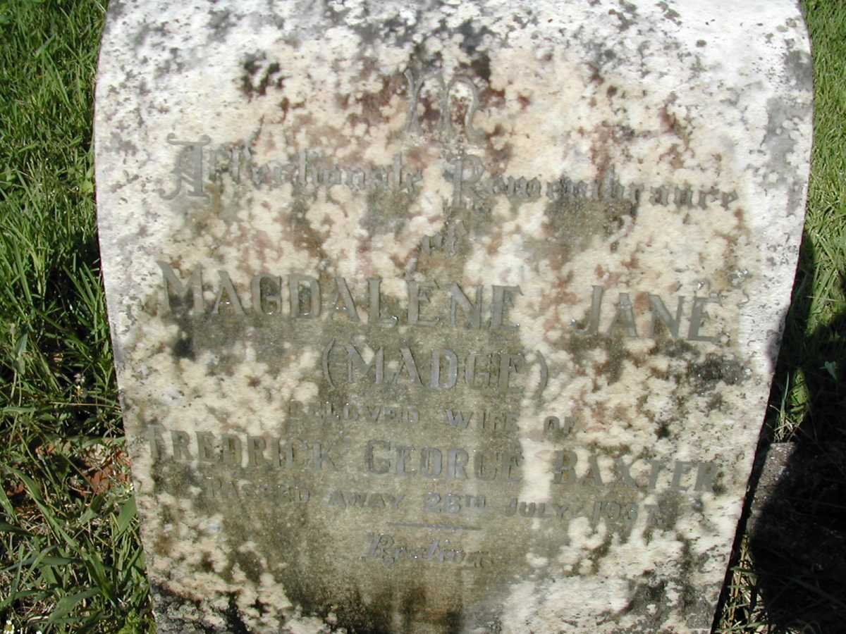 BAXTER Magdalene Jane -1937