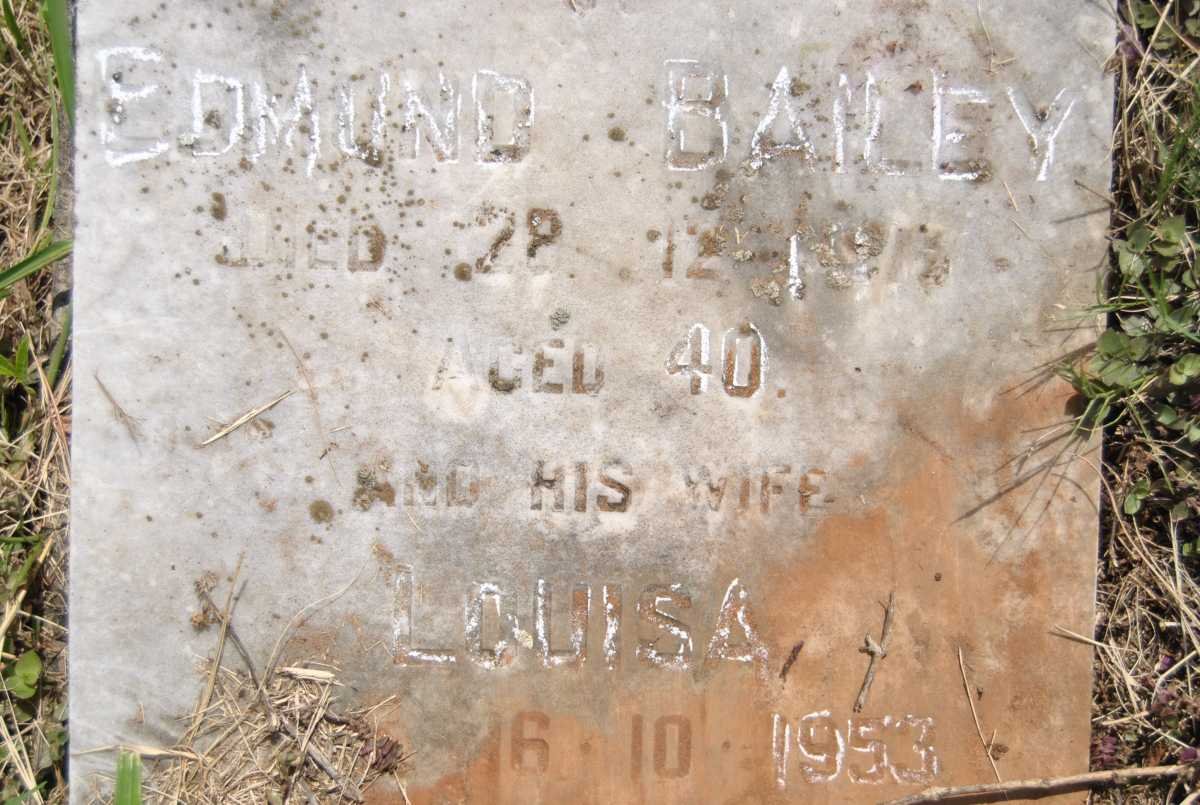 BAILEY Edmund  -1918 &amp; Louisa -1953