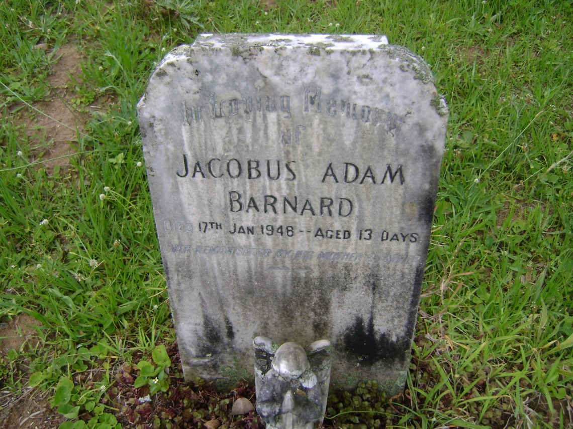 BARNARD Jacobus Adam 1948-1948