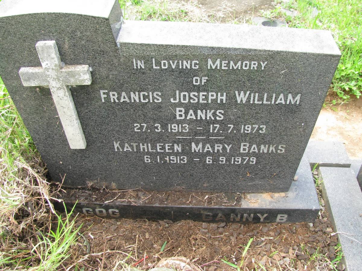 BANKS Francis Joseph William 1913-1973 &amp; Kathleen Mary 1913-1979