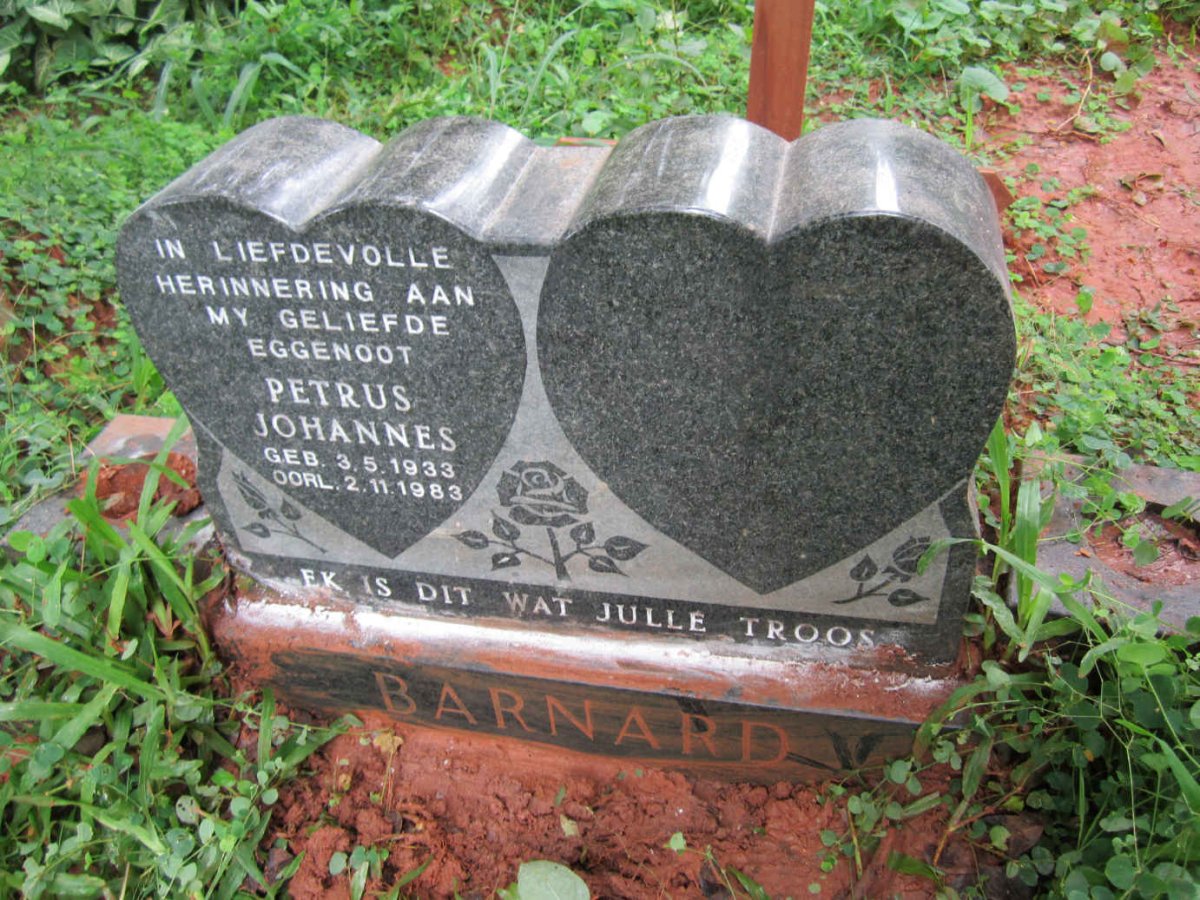 BARNARD Petrus Johannes 1933-1983