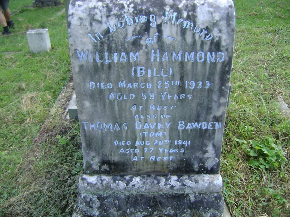 BAWDEN Thomas Davey -1941 :: HAMMOND William -1933