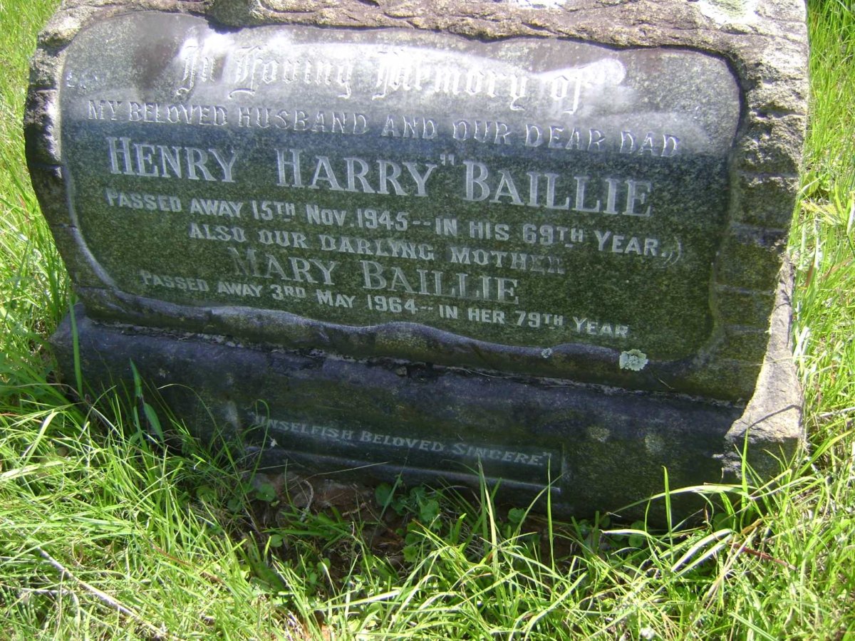 BAILLIE Henry -1945 &amp; Mary -1964