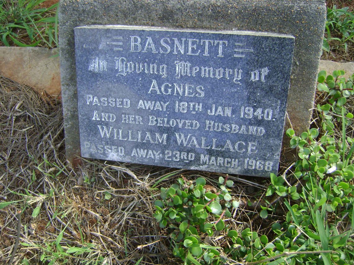 BASNETT William Wallace -1968 &amp; Agnes -1940
