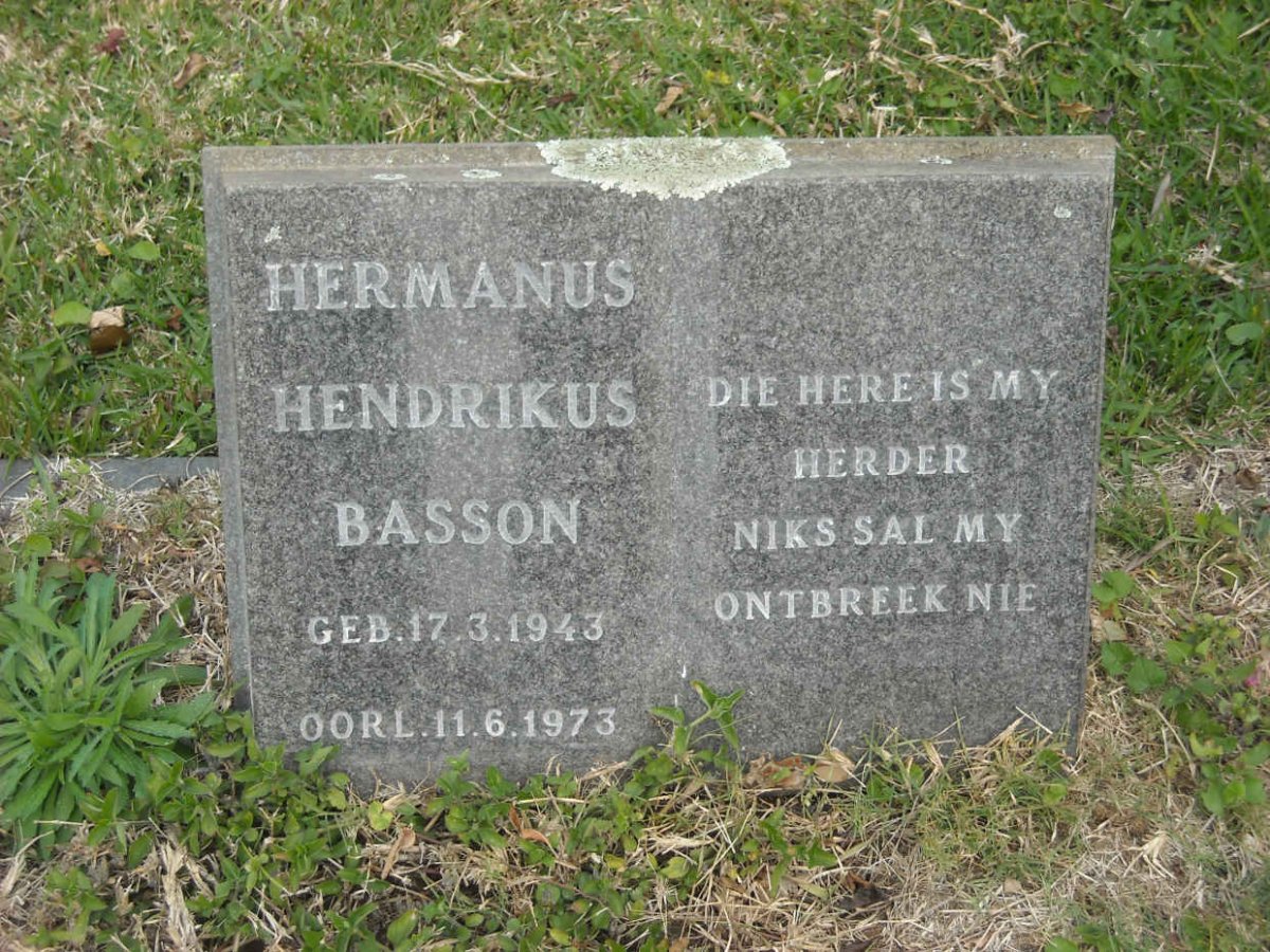 BASSON Hermanus Hendrikus 1943-1973